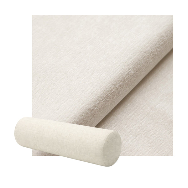 Ultra-soft Plush White Chenille Bolster Pillow