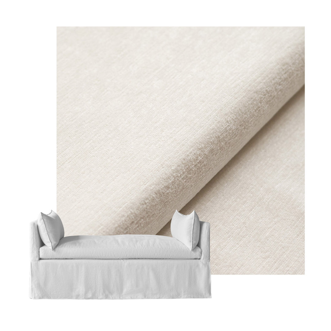 Ultra-soft White Chenille Custom Daybed Cover