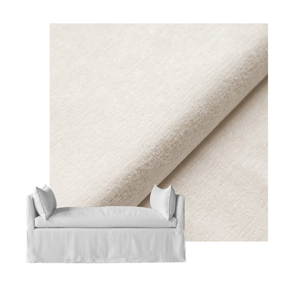 Ultra-soft White Chenille Custom Daybed Cover