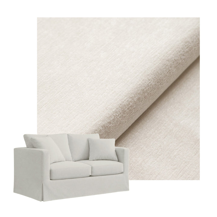 Ultra-soft White Chenille Custom Furniture Slipcover