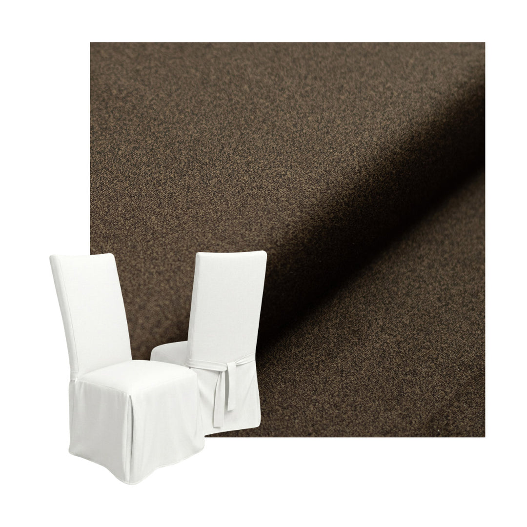 Extra Soft Mocha Brown Custom Dining Chair Cover