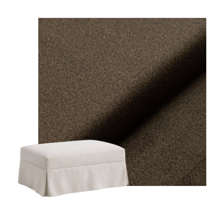 Extra Soft Mocha Brown Custom Ottoman Slipcover