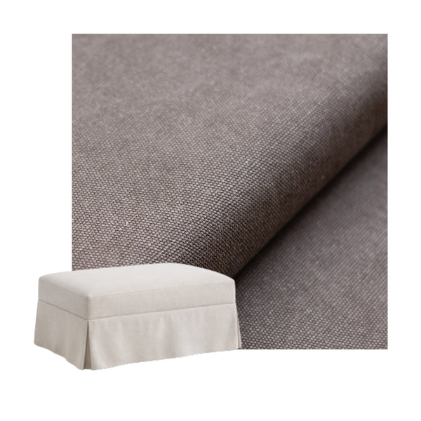 Stone Gray Heavyduty Canvas Custom Ottoman Slipcover