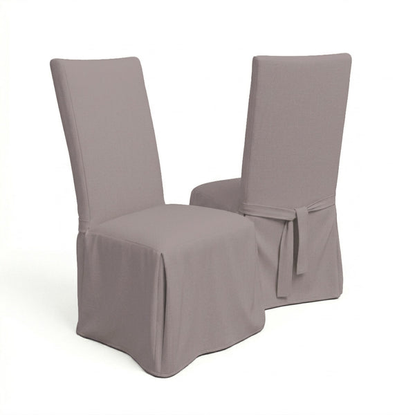 Stone Gray Heavyduty Canvas Custom Dining Chair Cover