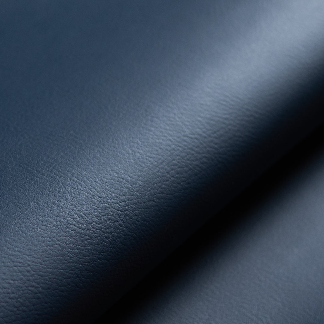 Inky Blue Faux Leather Bolster Pillow