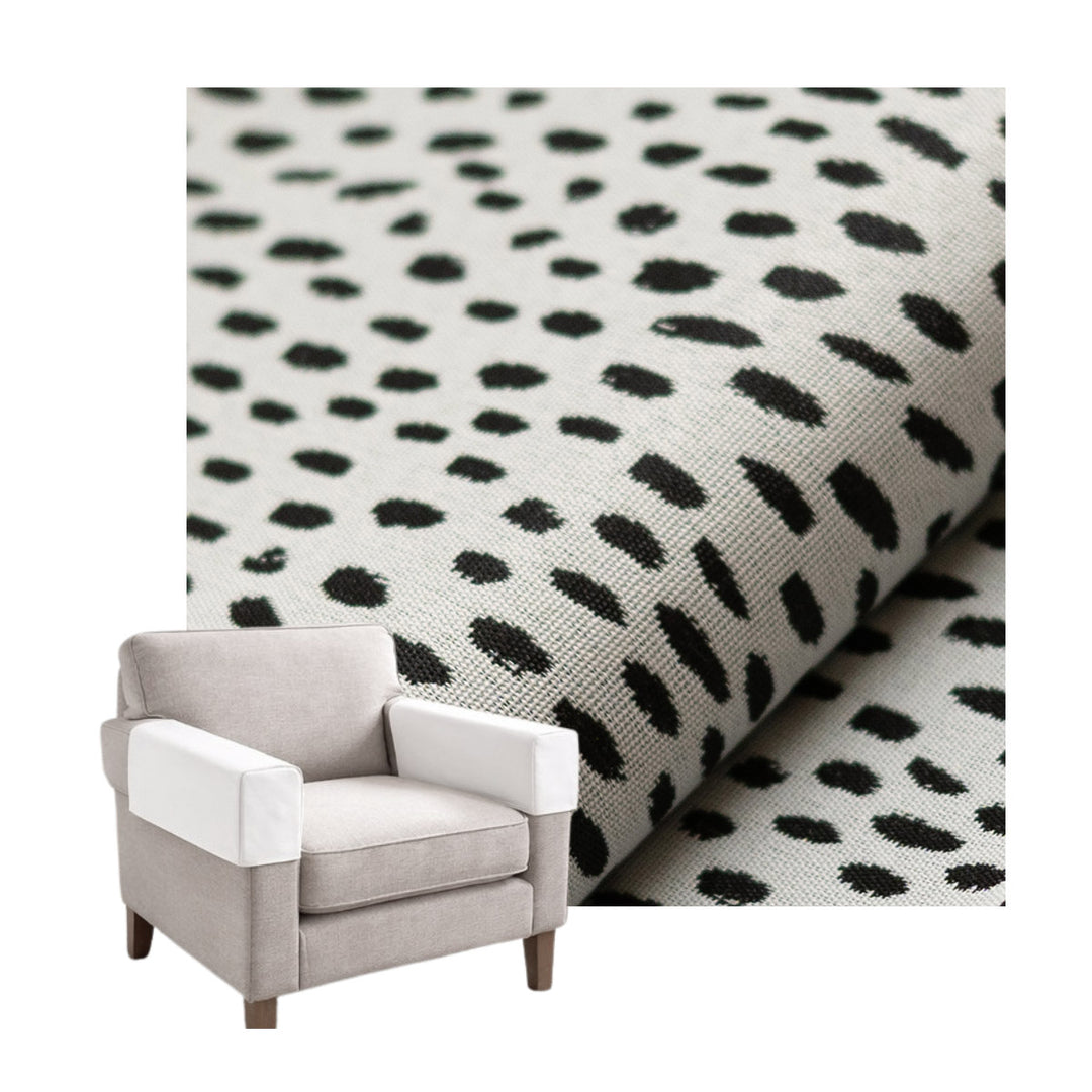 Black & White Pebble Outdoor & Patio Custom Armrest Cover