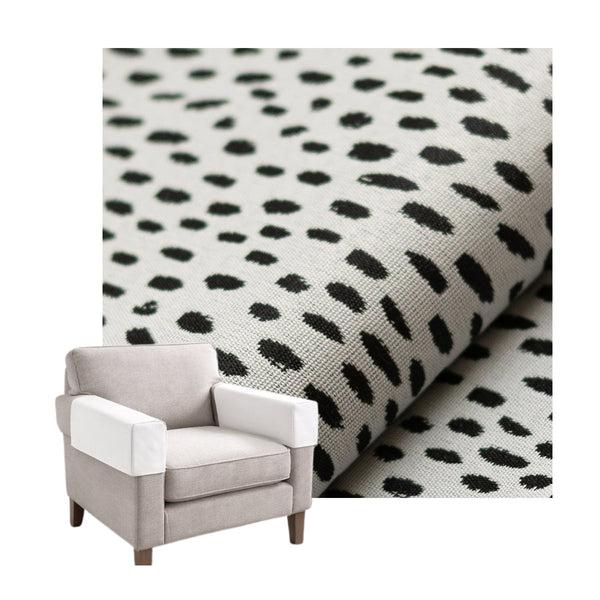 Black & White Pebble Outdoor & Patio Custom Armrest Cover
