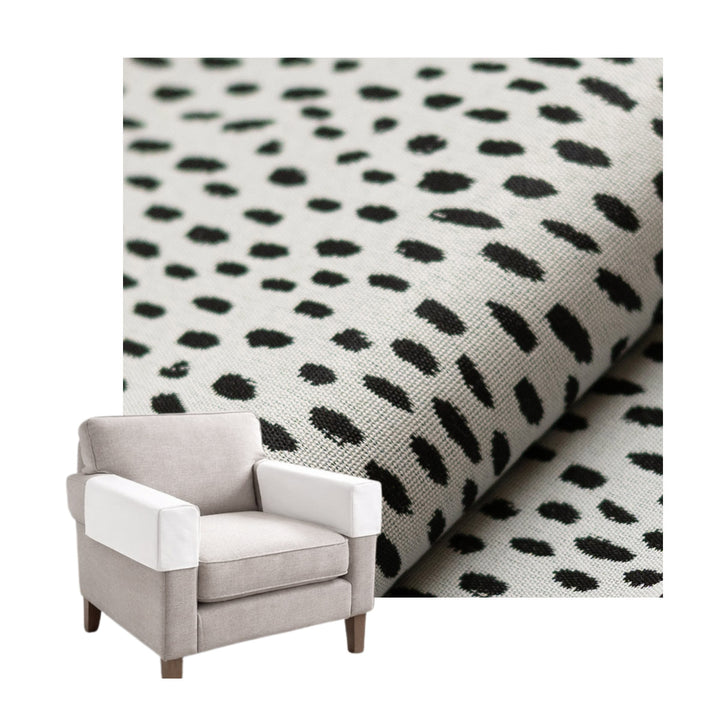 Black &amp; White Pebble Outdoor &amp; Patio Custom Armrest Cover
