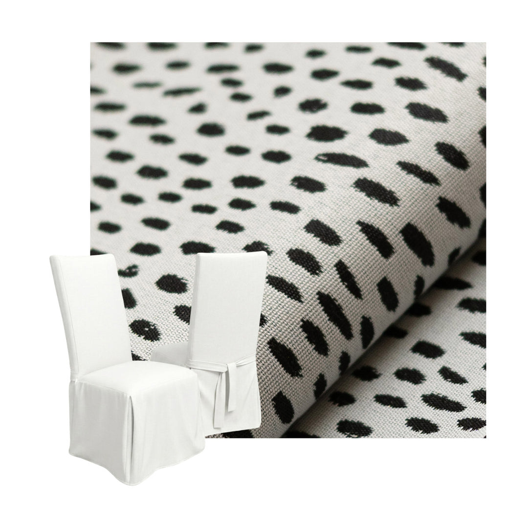 Black &amp; White Pebble Outdoor &amp; Patio Custom Dining Chair Cover