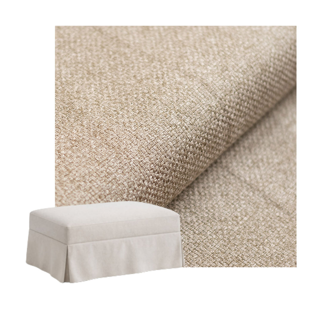 Rustic Sand Custom Ottoman Slipcover
