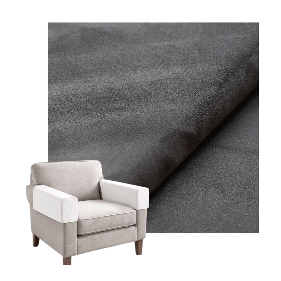 Asphalt Gray Velour Custom Armrest Cover