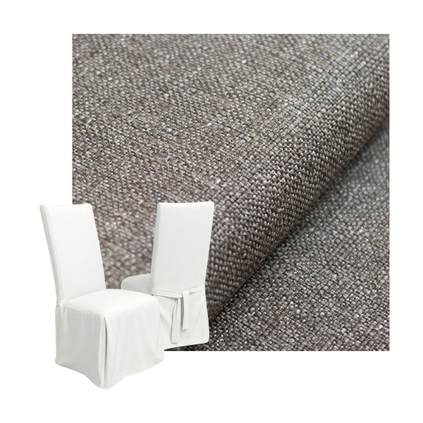 Gravel Gray Custom Dining Chair Cover