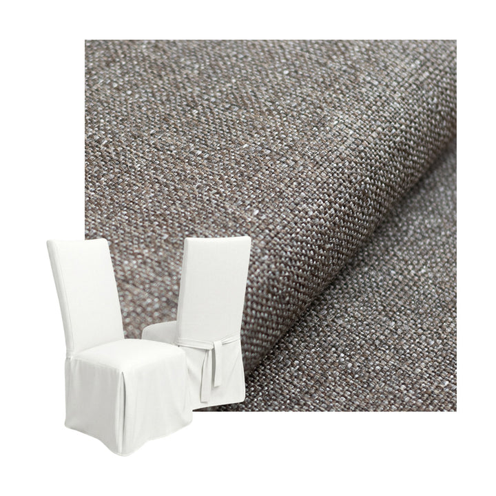 Gravel Gray Custom Dining Chair Cover