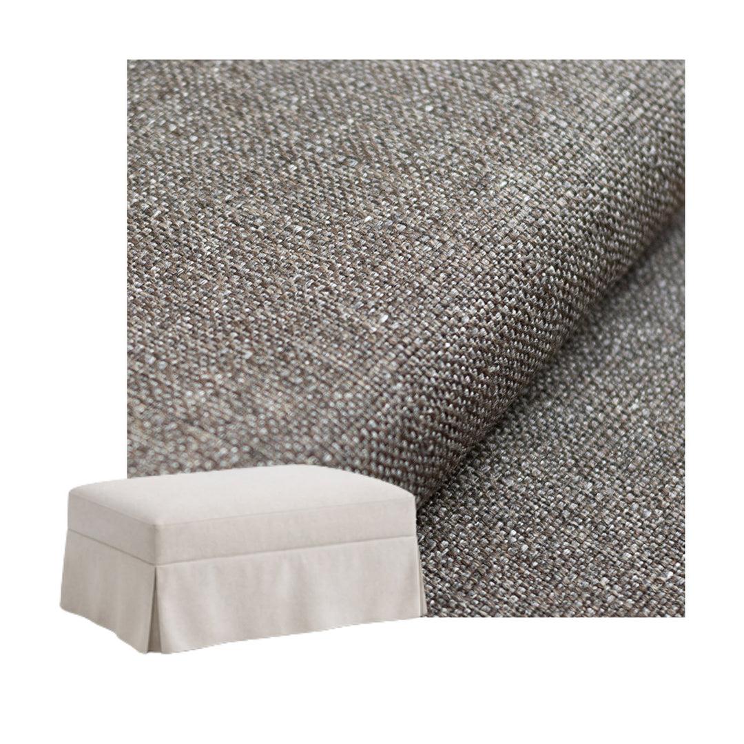 Gravel Gray Custom Ottoman Slipcover