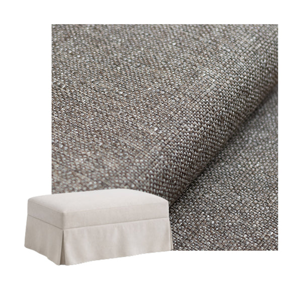 Gravel Gray Custom Ottoman Slipcover