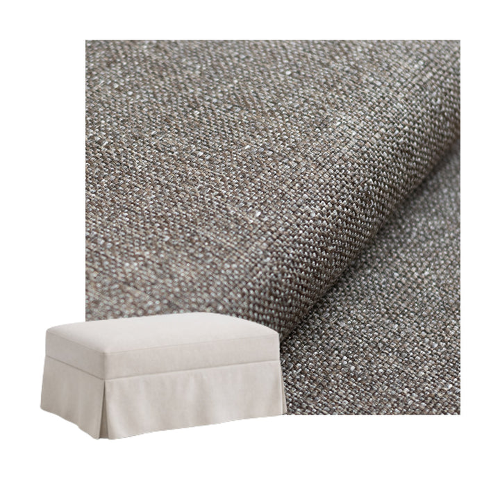 Gravel Gray Custom Ottoman Slipcover