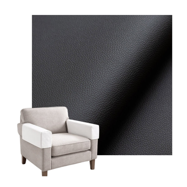 Black Faux Leather Custom Armrest Cover