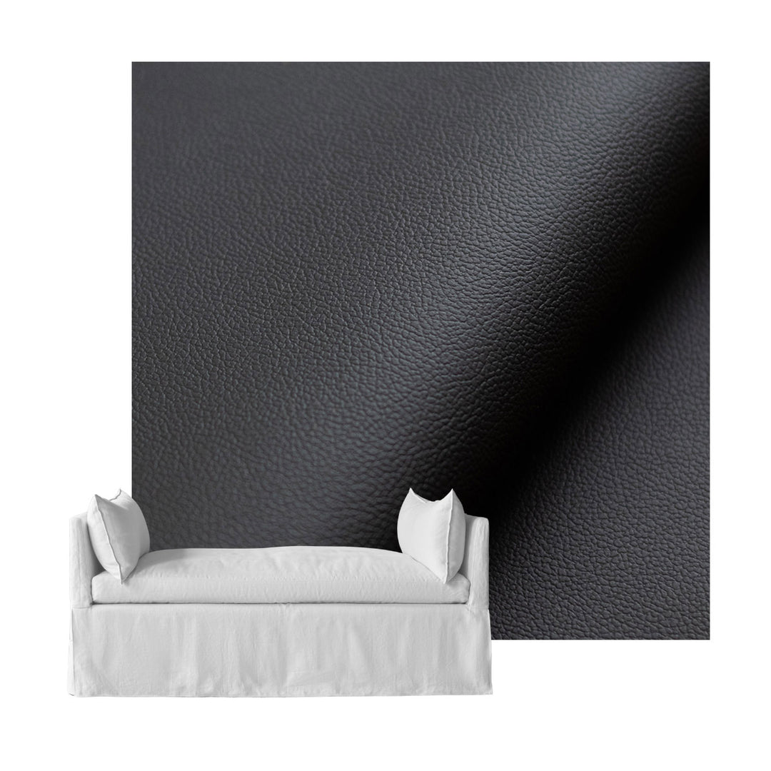 Black Faux Leather Custom Daybed Cover