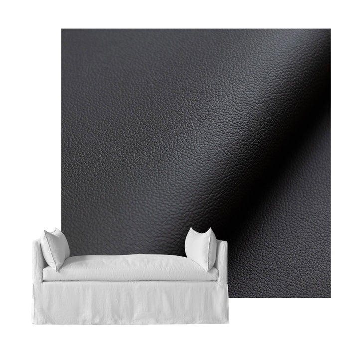 Black Faux Leather Custom Daybed Cover