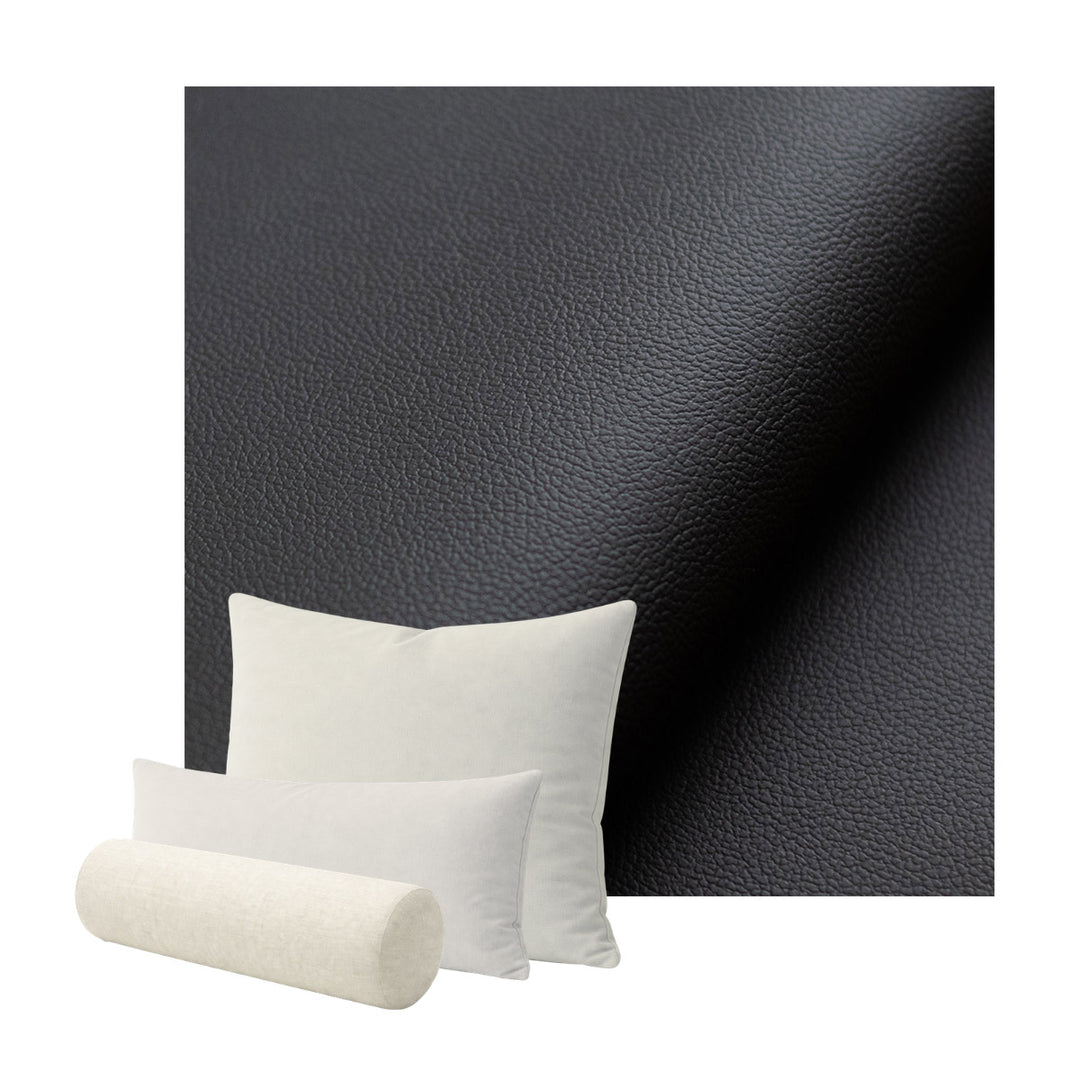 Black Faux Leather Custom Pillow Cover