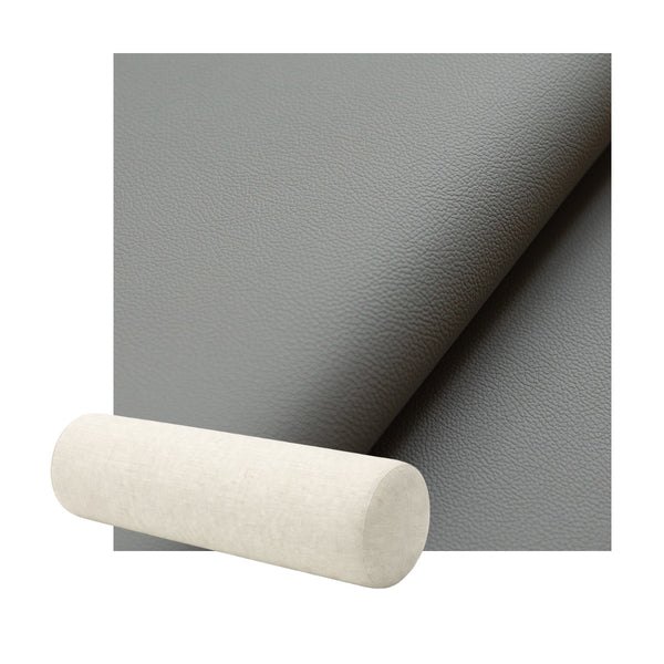 Graphite Gray Faux Leather Bolster Pillow