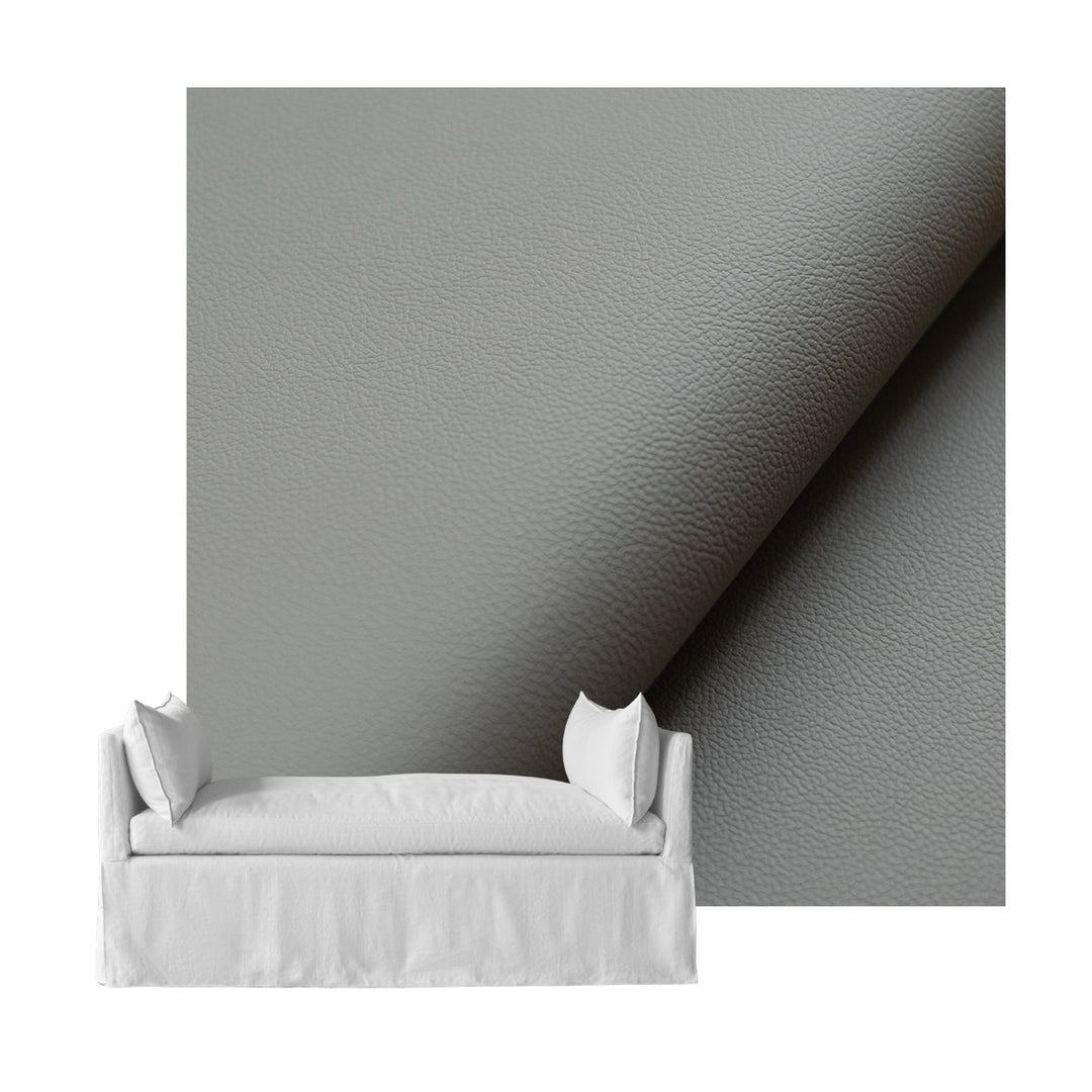 Graphite Gray Faux Leather Custom Daybed Cover