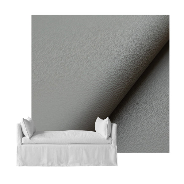 Graphite Gray Faux Leather Custom Daybed Cover