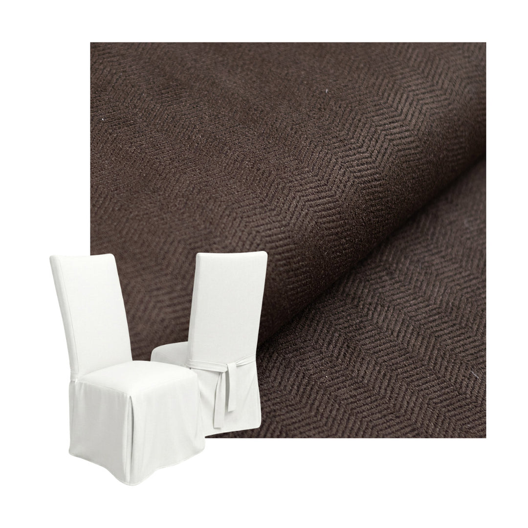 Dark Chocolate Brown Custom Dining Chair Cover