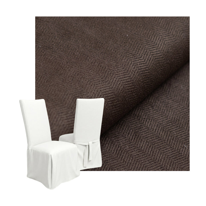 Dark Chocolate Brown Custom Dining Chair Cover