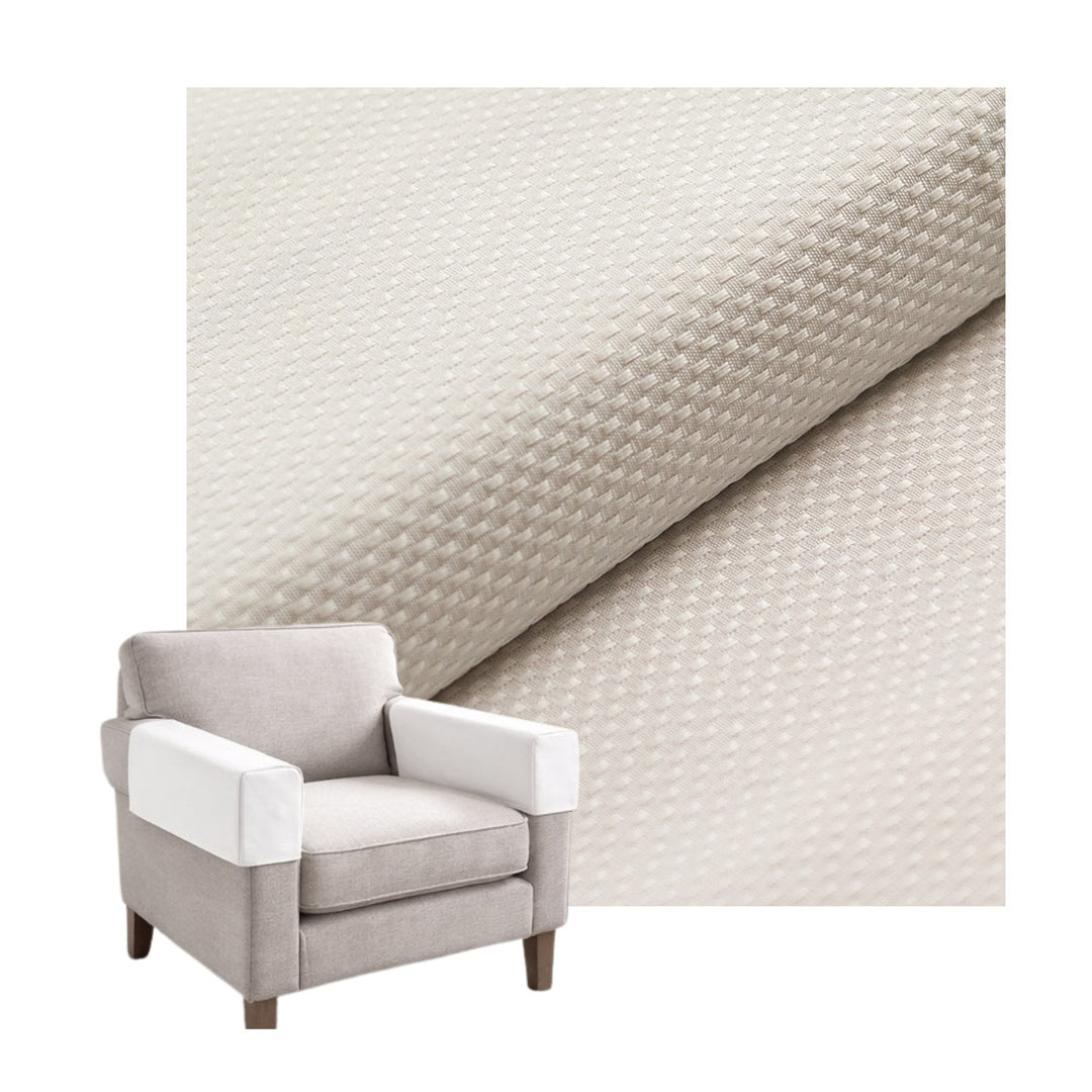 White Pique Custom Armrest Cover