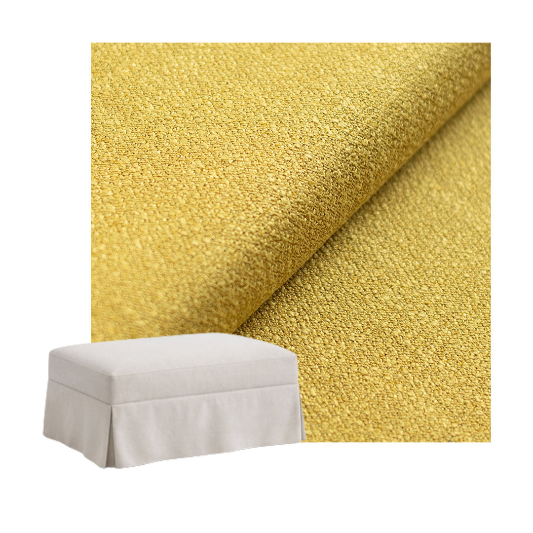Sunwashed Gold Custom Ottoman Slipcover