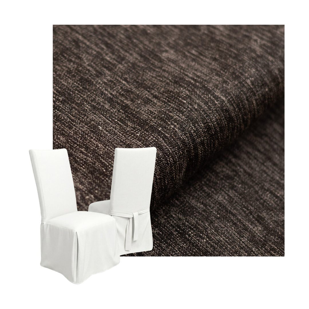 Heathered Black Custom Dining Chair Cover