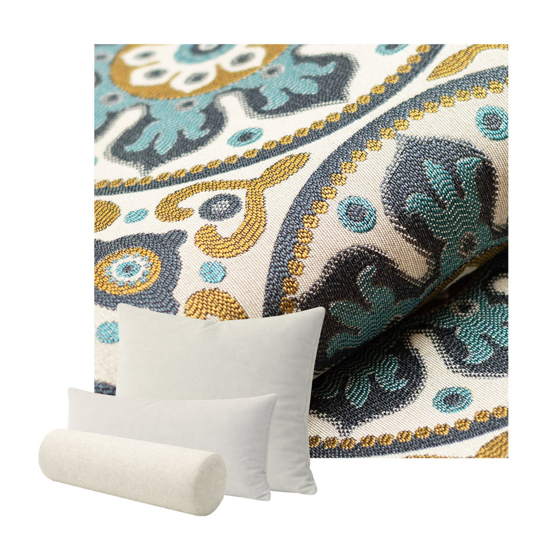 Moroccan Blue Medallion Custom Pillow Cover