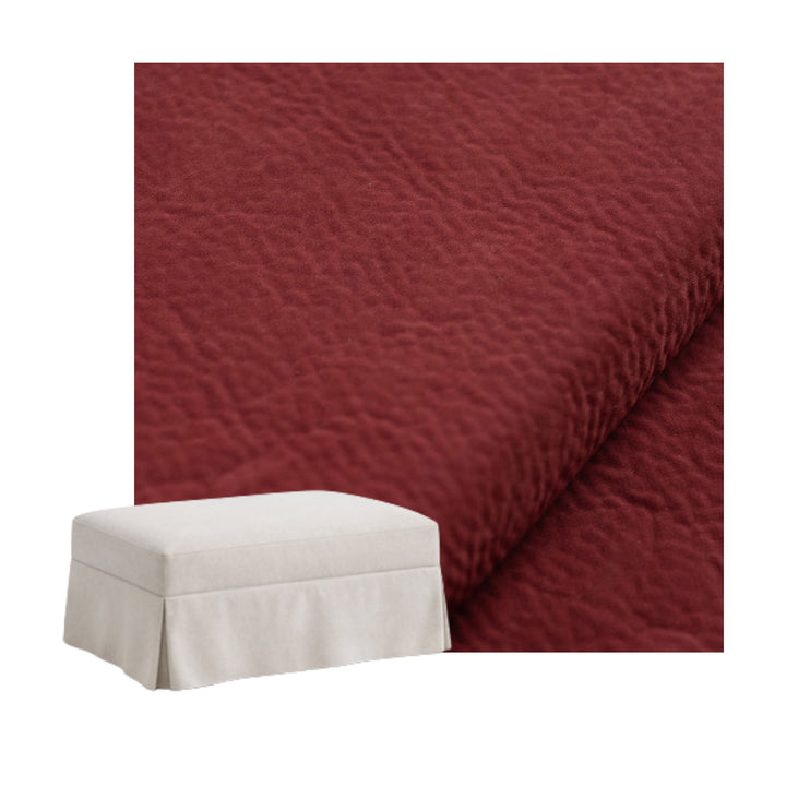 Red Brick SuedeTouch Custom Ottoman Slipcover