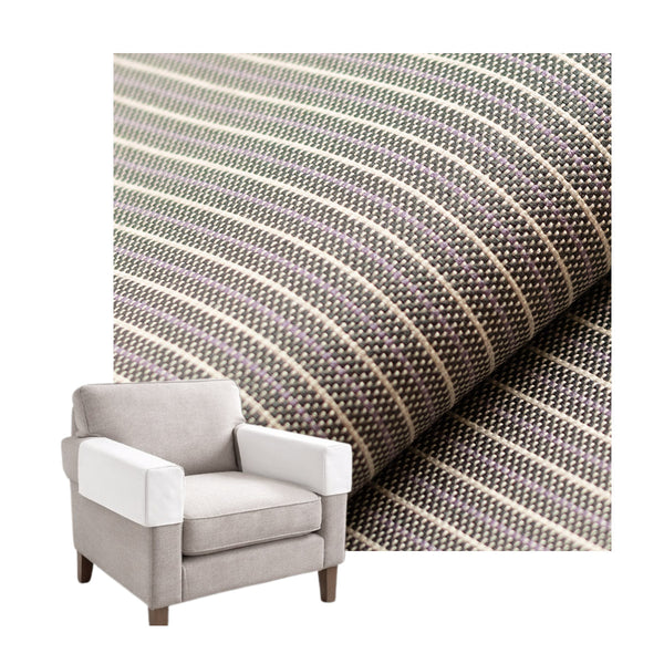 Charcoal Pinstripe Custom Armrest Cover