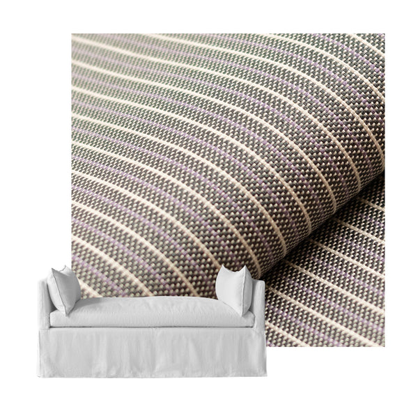 Charcoal Pinstripe Custom Daybed Cover