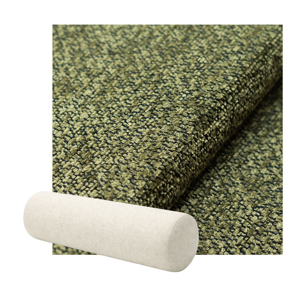 Ultra-soft Olive Green Chenille Bolster Pillow