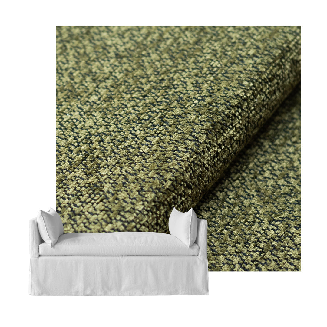 Ultra-soft Olive Green Chenille Custom Daybed Cover