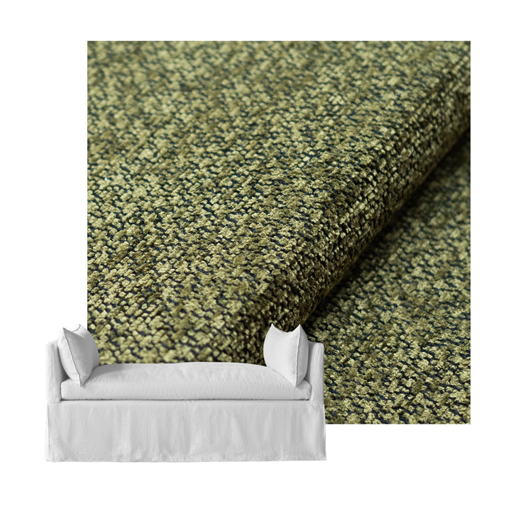 Ultra-soft Olive Green Chenille Custom Daybed Cover