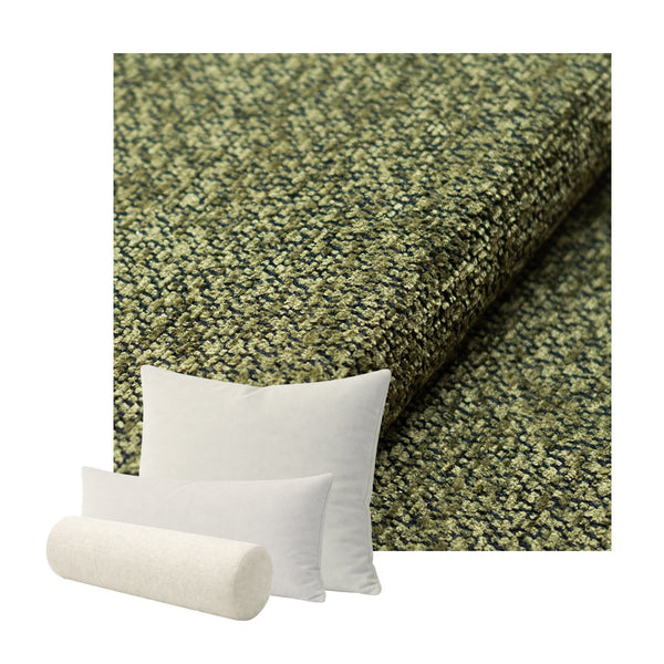 Ultra-soft Olive Green Chenille Custom Pillow Cover
