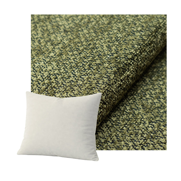 Ultra-soft Olive Green Chenille Throw Pillow
