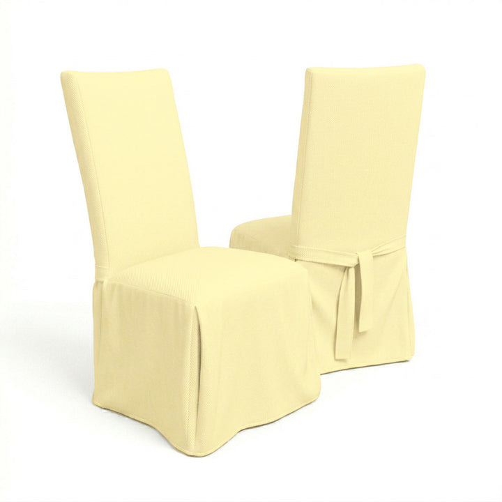Canary Yellow Twill Custom Dining Chair Cover
