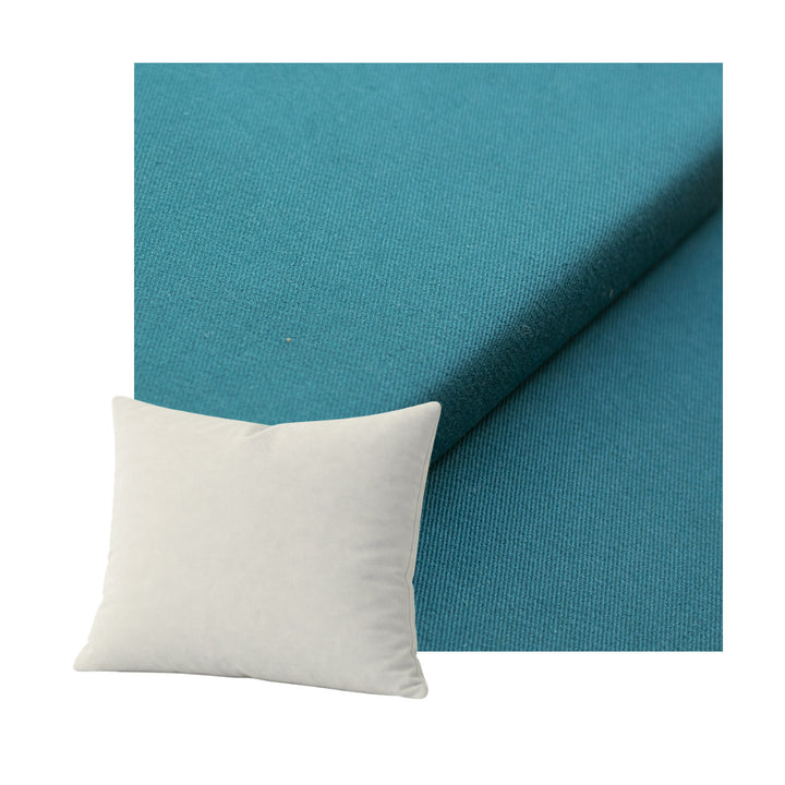 Muted Teal Heavyweight Twill Throw Pillow
