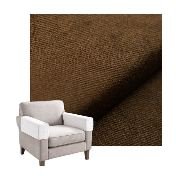 Mocha Brown Performance Twill Custom Armrest Cover