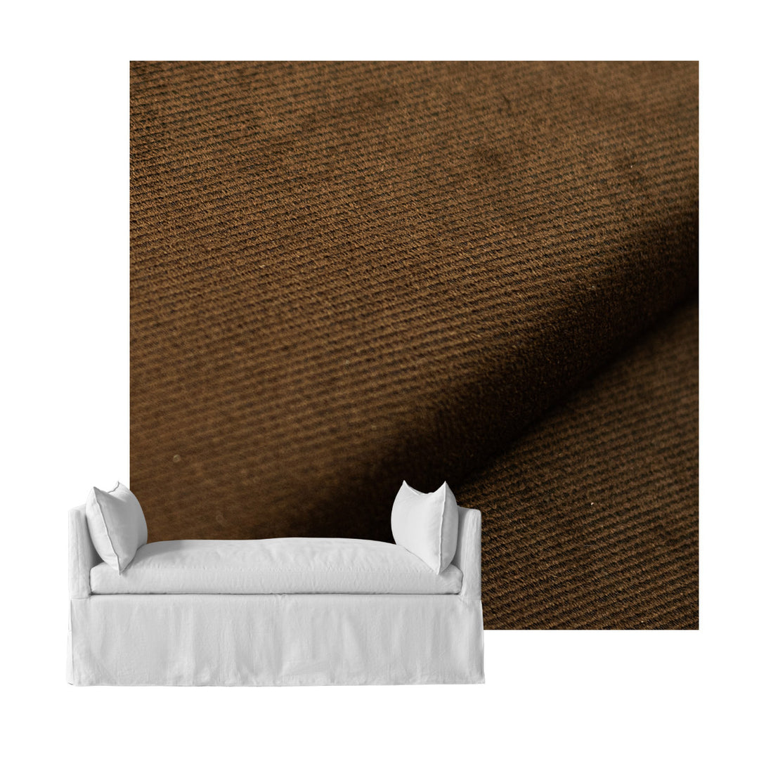 Mocha Brown Performance Twill Custom Daybed Cover
