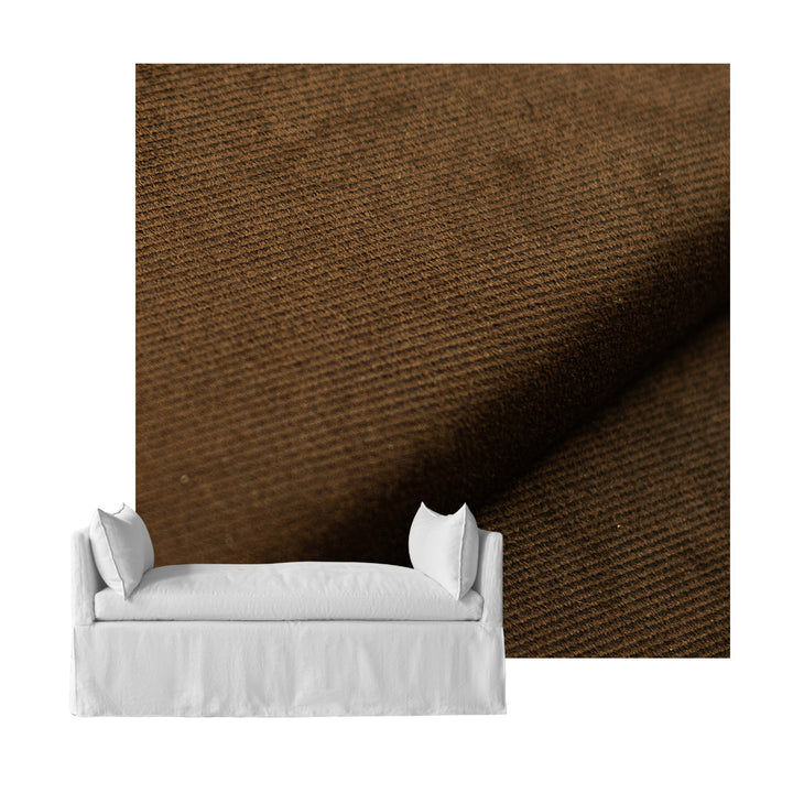 Mocha Brown Performance Twill Custom Daybed Cover