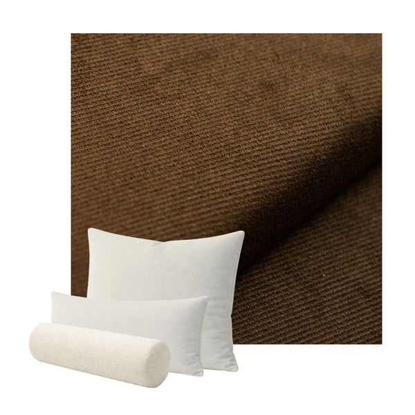 Mocha Brown Performance Twill Custom Pillow Cover