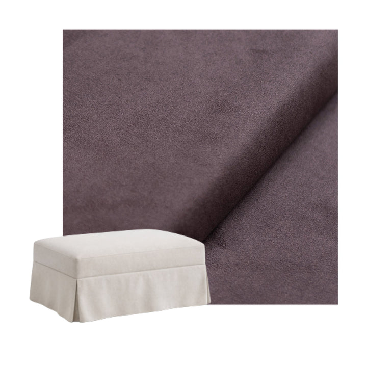 Plum SuedeTouch Custom Ottoman Slipcover