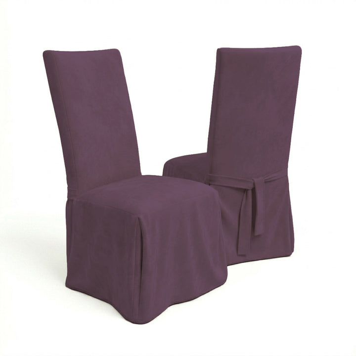 Plum SuedeTouch Custom Dining Chair Cover