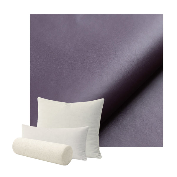 Grape Purple Faux Leather Custom Pillow Cover